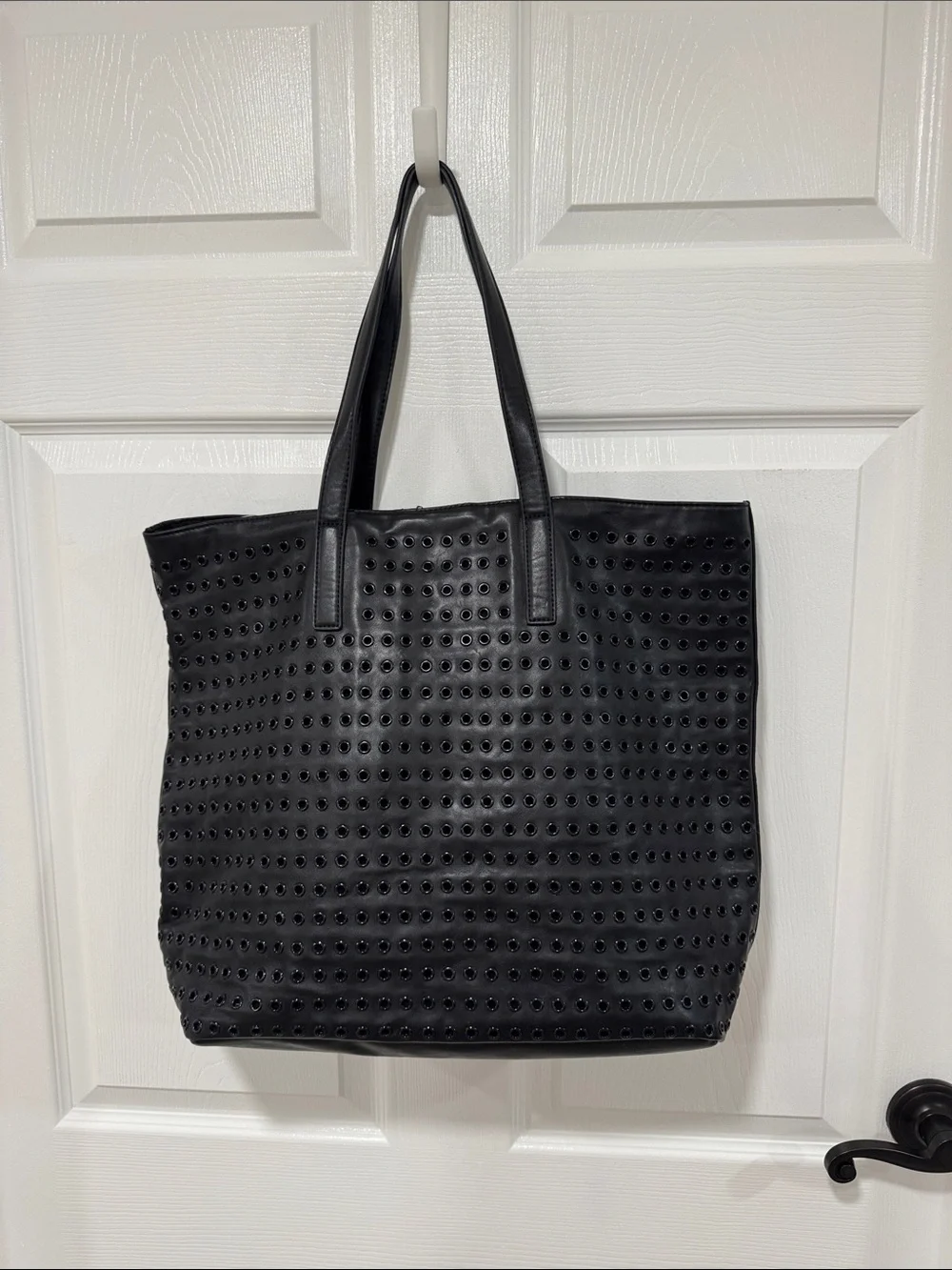 Black Studded Tote Bag - Classic Everyday Carry